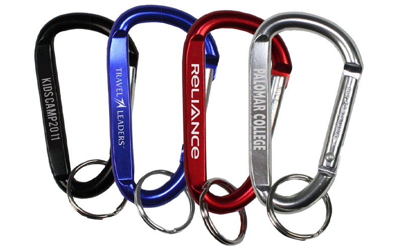 Medium Size Carabiner Keyholder with Split Ring Attachment